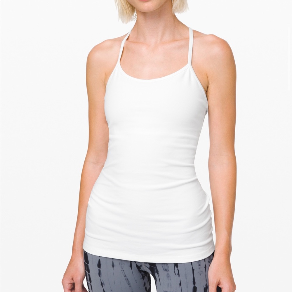 Lululemon White Power Y Tank *Nulu